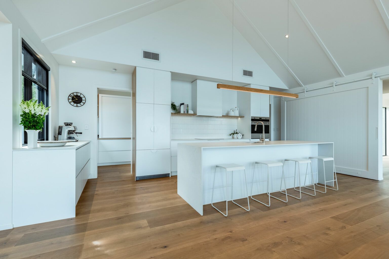 White and timber modern kitchen